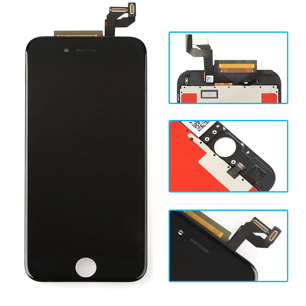Высокое качество Замена внешний стеклянный сенсорный экран дигитайзер ЖК-дисплей Запчасти для iPhone 6S 4,7 ''черный без рамки
