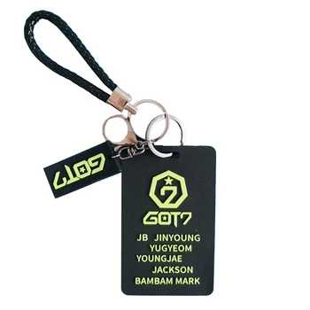 

Kpop GOT7 Bus Pass Card Set ID Card Sets Lanyard Student Card Holder Stretchable