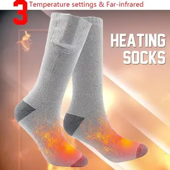

1 Pair Winter Warm Socks Electric Heating Socks Unisex Skiing Heating Foot Socks Charging Warm Socks (Lithium Battery)