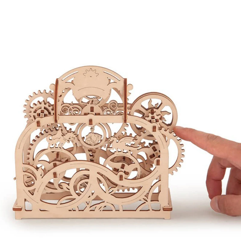 DIY мощность Трансмиссия модель лазерная резка 3D механическая модель деревянная игра головоломка сборка игрушка подарок для детей и взрослых право