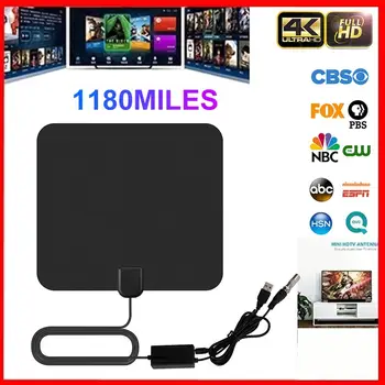 

Newest Indoor 1180 Miles 4K TV Antenna 25DB Digital HDTV Antenna With Amplifier Signal Booster Radius Surf Fox TV Aerial
