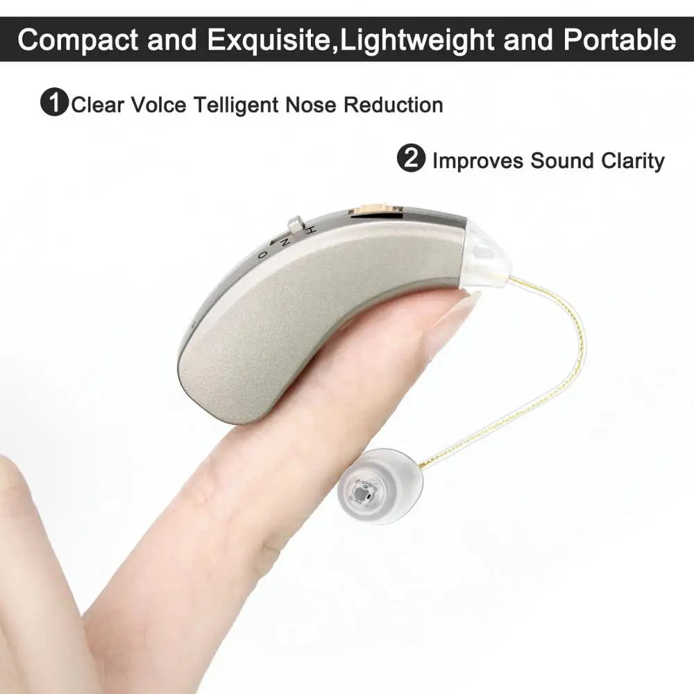 Rechargeable Hearing Aid for Elderly Moderate to Severe Loss