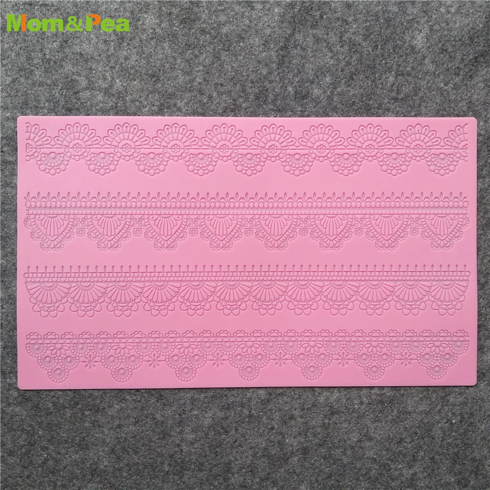 

Mom&Pea KCL534 Tape Lace Pad Cake Decoration Fondant Cake 3D Mold Food Grade Silicone Mould