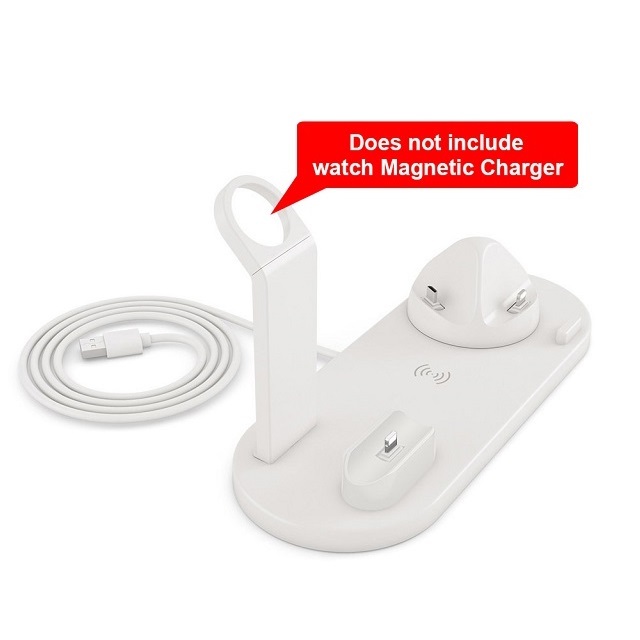 Qi Wireless Charger Dock Station 4 in 1 For iPhone Airpods Pro Type C Stand USB Quick Charging 3.0 For Apple Watch Charger