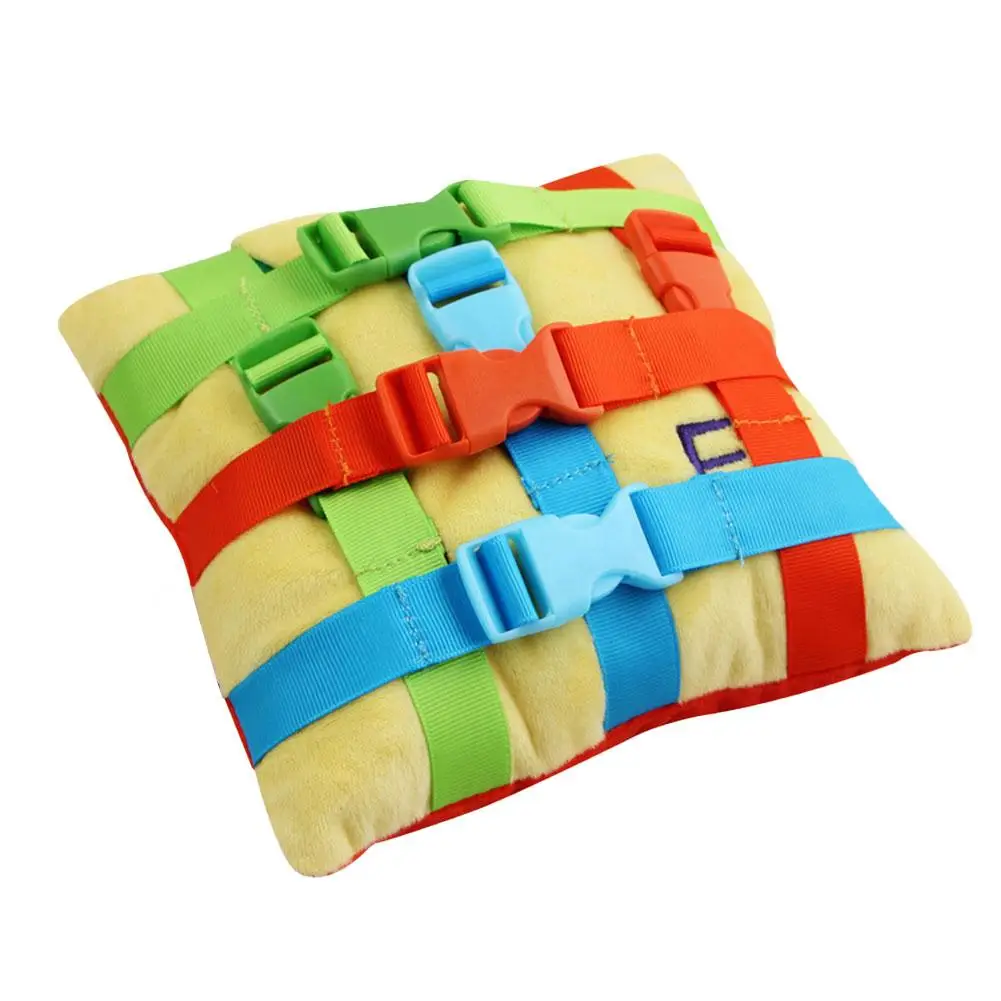 

Kids Basic Life Skill Training Pillow Color Matching Pad Montessori Buckle Toy Baby Preschool Early Learning Educational Toys