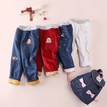 Новинка; стильная детская одежда; двухслойные плотные вельветовые брюки для мужчин и женщин; Детские Разноцветные теплые брюки в японском и корейском стиле; 18