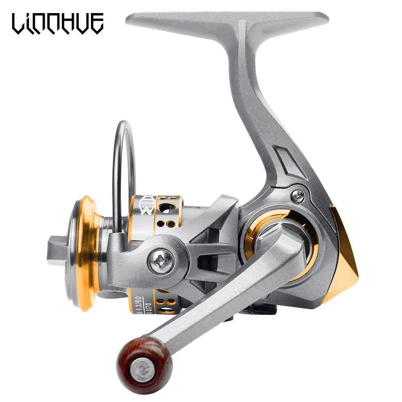 

LINNHUE Mini Spinning Fishing Reel Portable 12BB 5.2:1 Metal Spool Stainless Steel Small Ice Fishing Fishing accessories Pesca