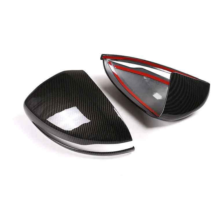 

For Mercedes-Benz C/E/GLC/S class ABS Carbon fiber texture Piano black Exterior rearview mirror cover LHD