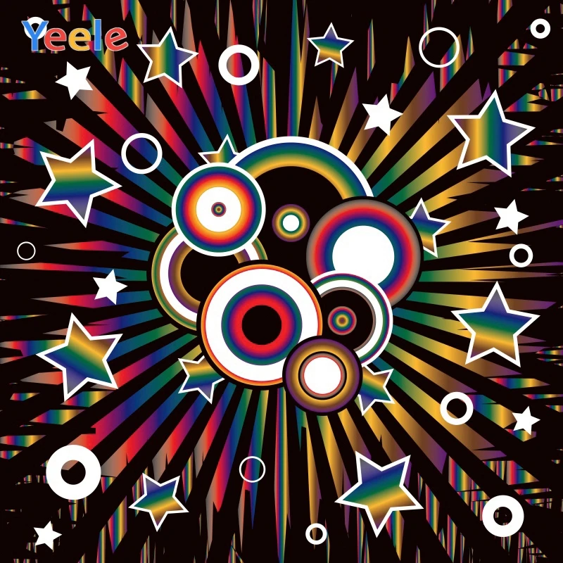 

Disco Party Backdrops Dance Music CD Disc Stereo Light Stars Photography Personalized Photographic Background For Photo Studio