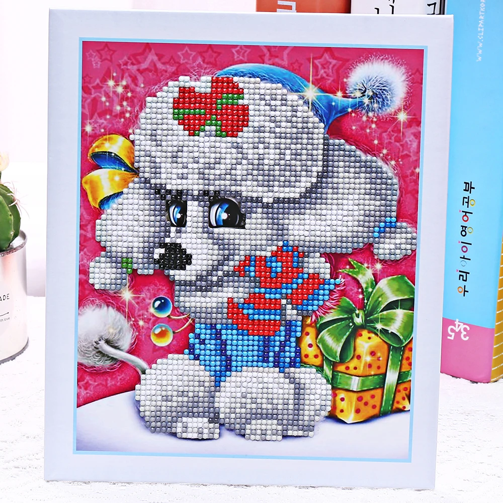 Frame 5D DIY Diamond Painting Cross Stitch Fun Dog Animals Kid Crafts Mosaic Cute Gift For Children Cartoon Picture Artwork | Дом и сад