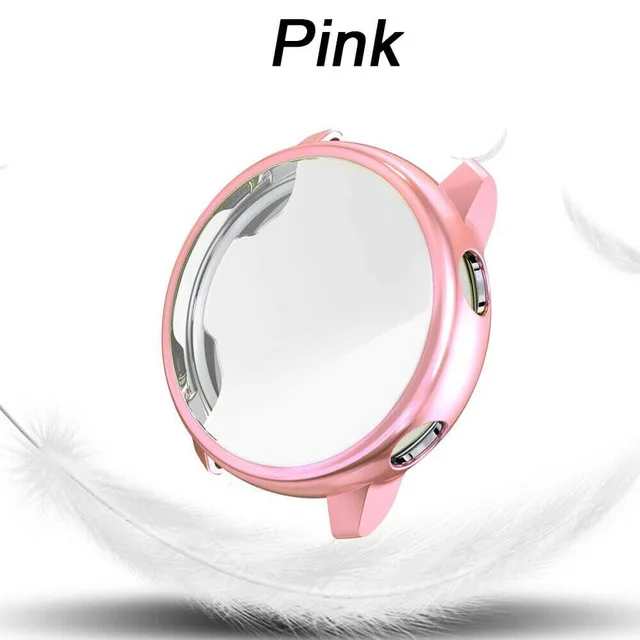 Pink Защитный чехол для экрана для samsung Galaxy Watch Active, Ультратонкий Мягкий силиконовый чехол с полной защитой для Galaxy Active All-aroun - Цвет: Pink