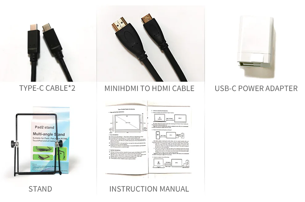 12," 4 k игровой монитор Тип USB C портативный монитор для переключения Xbox Ps4 Mac huawei телефон ноутбук камера tv box дисплей ЖК-экран