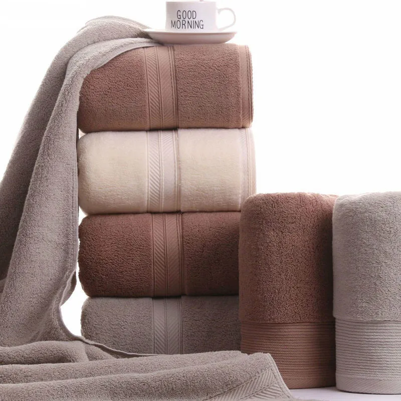 

High quality bath towel thick jacquard Cotton beach towels for adults Super absorbent 70*140cm woman man gym towel