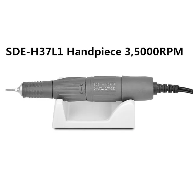 Мощный электрический сверлильный станок для ногтей, SDE-H37L1, безщеточный сверлильный станок для маникюра, педикюра, электрический, сильный, 35000 об/мин, напильники - Цвет: 1pcs H37L1 handle