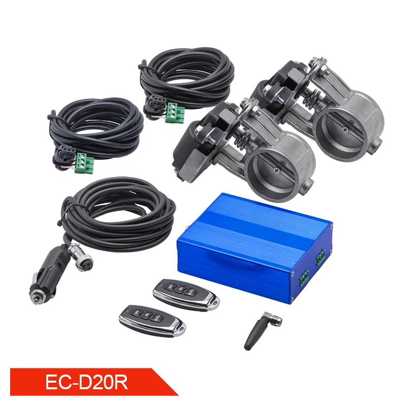 Exhaust Control Valve Dual Set With Remote Cutout Control For 2"/2.36"/2.5"/2.75"/3" Pipe 2pcs