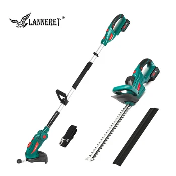 

20V Cordless Grass Trimmer Cordless Hedge Trimmer Telescopic Pole Household Garden Tool Set
