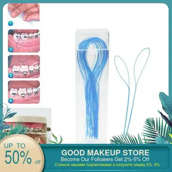 

Color Random Oral Dental Floss Threader Tooth Floss Holders Between Orthodontic Braces Bridge Hilo Dental Oral Clean Toothpick