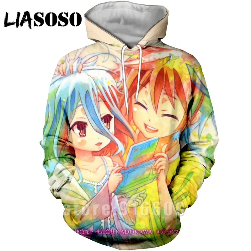 Толстовка No Game No Life, фиолетовая, крутая, аниме, толстовки, 3d Толстовка, длинный рукав, Зимний пуловер, унисекс, хипстер, Harajuku, спортивная одежда, Топ - Цвет: 6