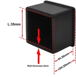 Premium Non - Slip Rubber Chair Leg Caps - Floor Protectors & Furniture Covers (8 Pack) - 8 Pcs (35x35mm)