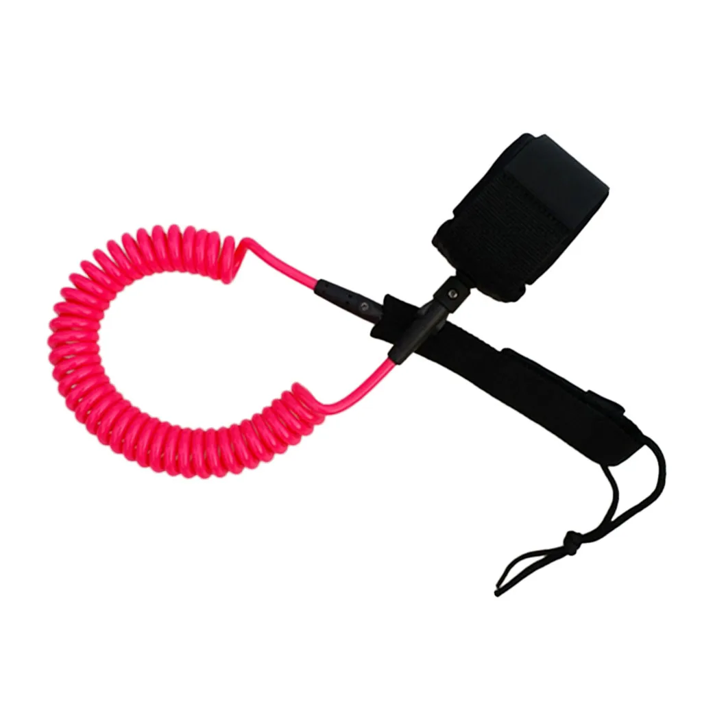 10ft 7mm Coiled Surfboard SUP Leash Stand up Paddle Board Leg Rope Ankle Strap with Waterproof Wallet Dry Bag for Surfing 
