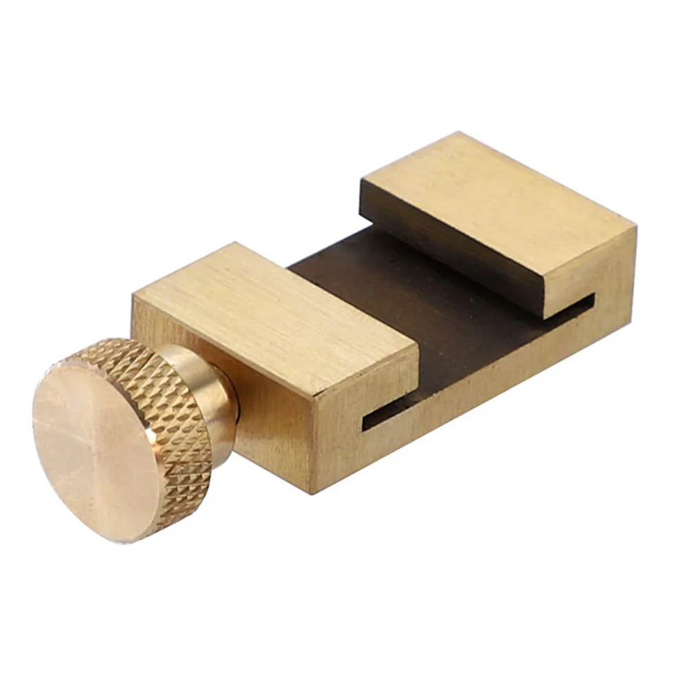 

Accurate Universal Carpentry Woodworking Tools Scribe Fixed Positioning Block With Steel Ruler High Efficiency Locator Brass