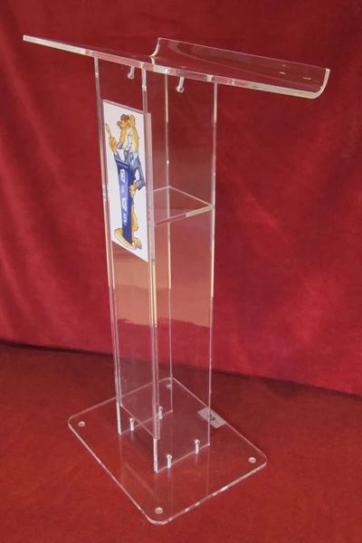 crystal like plexiglass professional design Simple high lucency reception desk Acrylic Lectern Podium