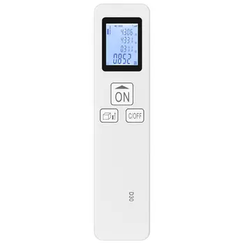 

White Portable Laser Rangefinder Digital Distance Meter 30M Range Finder