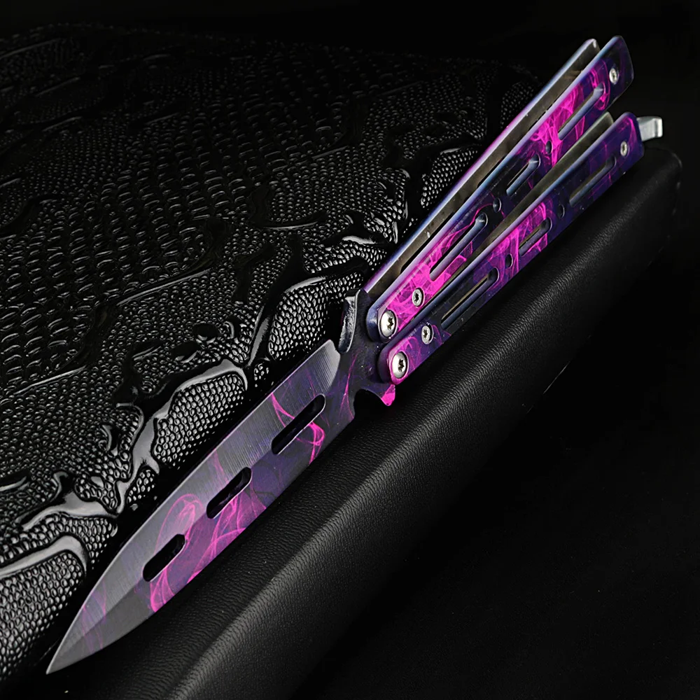 

XUAN FENG Butterfly Knife Practice Knife Training Knife Folding Knife Uncut Outdoor Tool