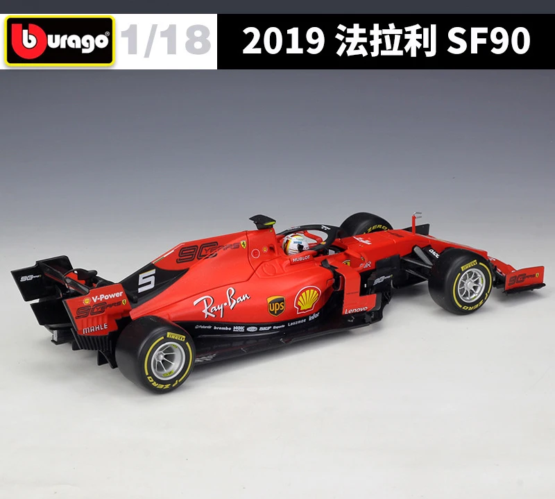 Goedkoop Bburago Diecast Model Auto 118 Schaal 2019 Metalen Ferrari F1 Auto Formulaa 1 Racing Auto SF71H 90 Legering Speelgoed auto Collectie Kid Gift