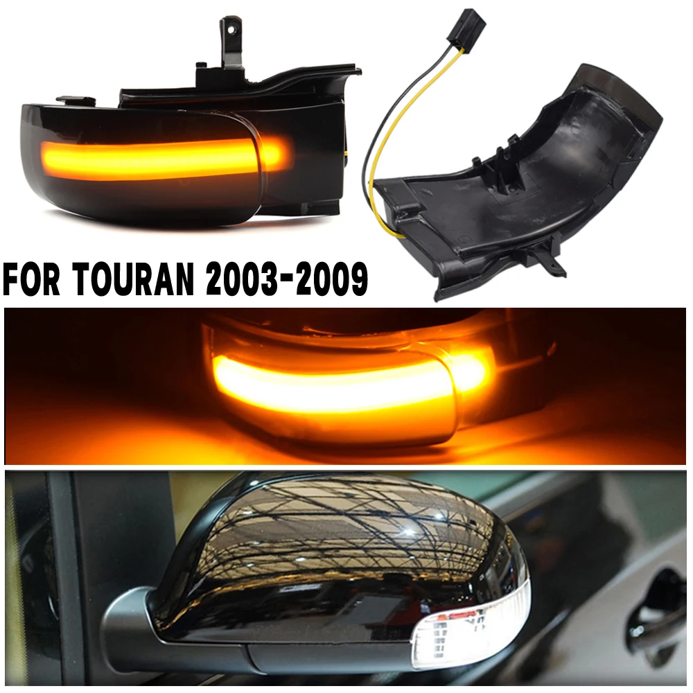 2x For VW Touran 1T1 1T2 2003 2004 2005 2006 2007 2009 Dynamic Blinker LED Turn Signal Light Side Lamp arrow mirror indicator | Автомобили