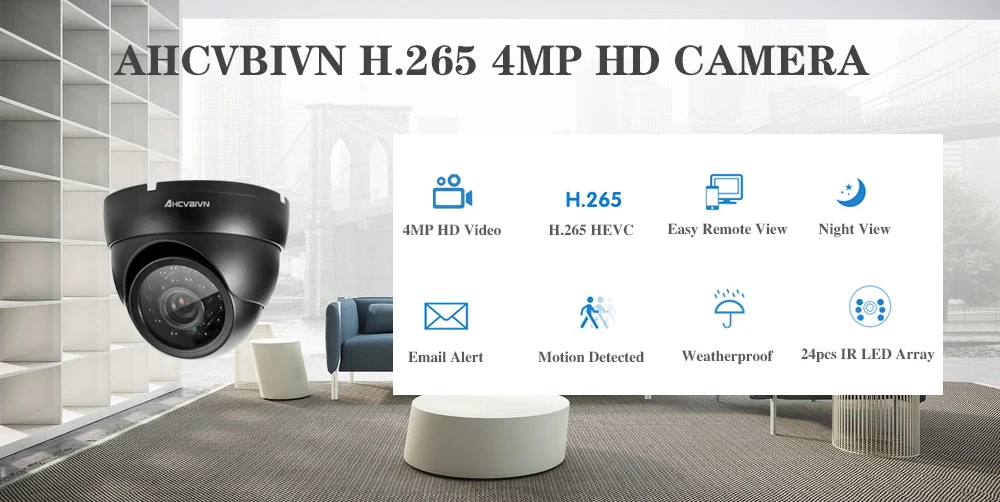 4.0MP AHD купольная камера HD 2560*1440 4MP Крытая купольная белая камера видеонаблюдения CCTV камера с 4mp hd объективом