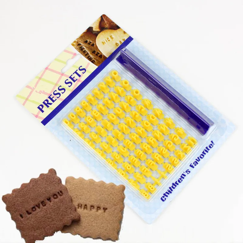 

Seal English Alphabet Cookie Mold Large Letter Type Biscuit Stencil Full Version Stamp Mode Biscuit Alphanumeric Symbol Design