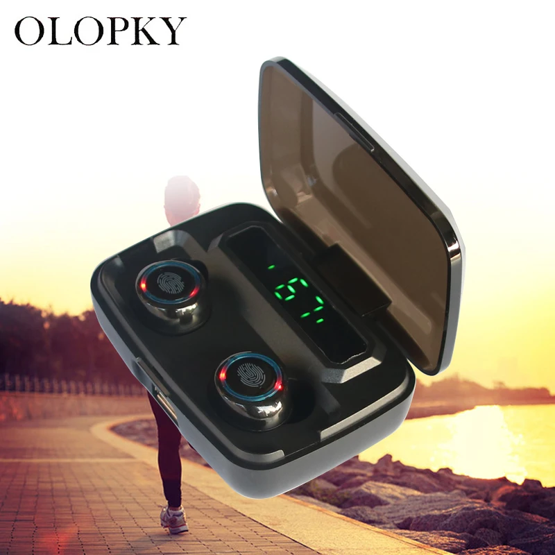 

TWS Touch Control Wireless Earphone Bluetooth Stereo Gaming Headset Sport Waterproof Earphones With Microphone LED Charging Box