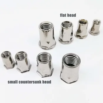 

2/10pc M3 M4 M5 M6 M8 M10 M12 304 Stainless Steel Half Semi Hex Hexagon Head Bind Rivet Nut Insert Rivnut Nutsert for Screw Bolt