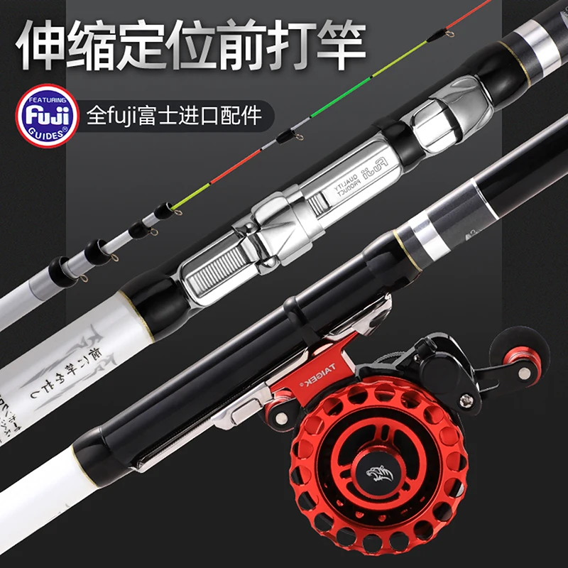 PROD 4000329641941 Taigek Carbon Fiber Fishing Rod Telescopic Spinning
Short Sea Rod Travel Lightweight Port write Fishing Rod 3.8-6m 90cm