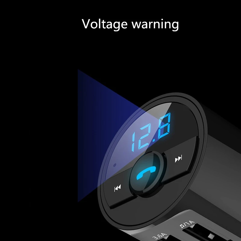 Универсальное автомобильное гнездо прикуривателя 3.6A Bluetooth MP3-плеер громкой связи с двумя портами автомобильное usb-зарядное Устройство Радио fm-передатчик