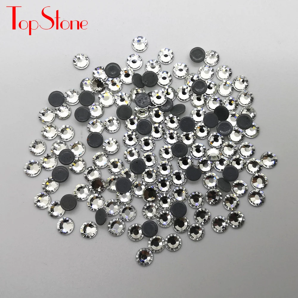 TopStone-Top-Quality-Clear-Hot-Fix-Rhinestone-Super-Bright-Glass-Strass-Iron-On-Crystal-Hotfix-Rhinestones