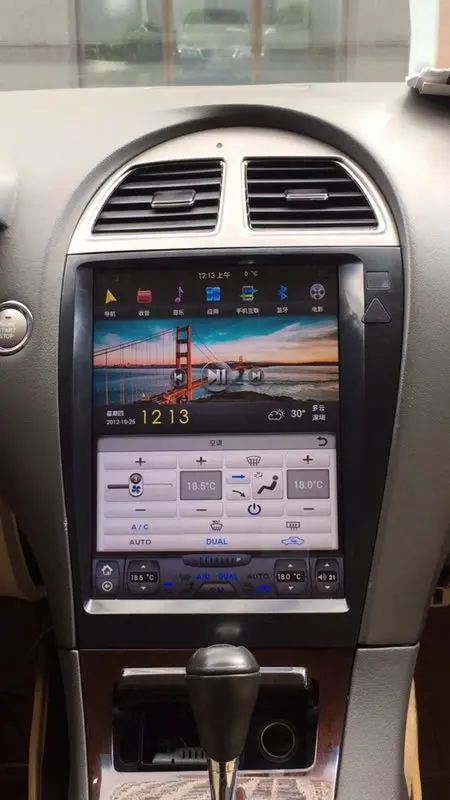 12 1 ''Вертикальный стиль Тесла Android 9 0 PX6 автомобильный DVD GPS навигатор для lexus ES