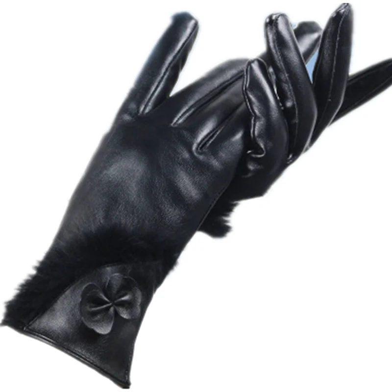 Women's Winter Leather Gloves For Touch Screens Mittens Touchscreen