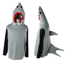 Футболки с акулами Костюмы для косплея в виде пасти акулы косплейный костюм с капюшоном костюм для Хэллоуина карнавальный вечерние Аниме