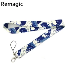 

Vintage Kanagawa Hokusai Wave Lanyard for Keys Phone Cool Neck Strap Lanyard for Camera Whistle ID Badge Cute webbings ribbons