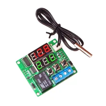 5 в цифровой контроль температуры Лер модуль термостат переключатель+ Водонепроницаемый мини NTC датчик температуры плата управления