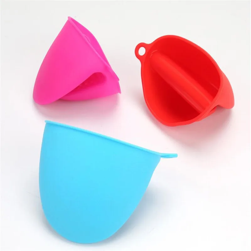 1Pc Thicken Silicone Baking Oven Mitts Microwave Oven Glove Insulation Non Stick Anti-slip Grips Bowl Pot Clips Kitchen Gadgets silicone oven mitts silicone oven gloves silicone oven protector