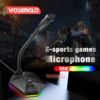 

2020 Wired microphone With Phone Stand Tabletop Stereo Gaming PC microphone Studio Gaming USB microphone Professional Mic