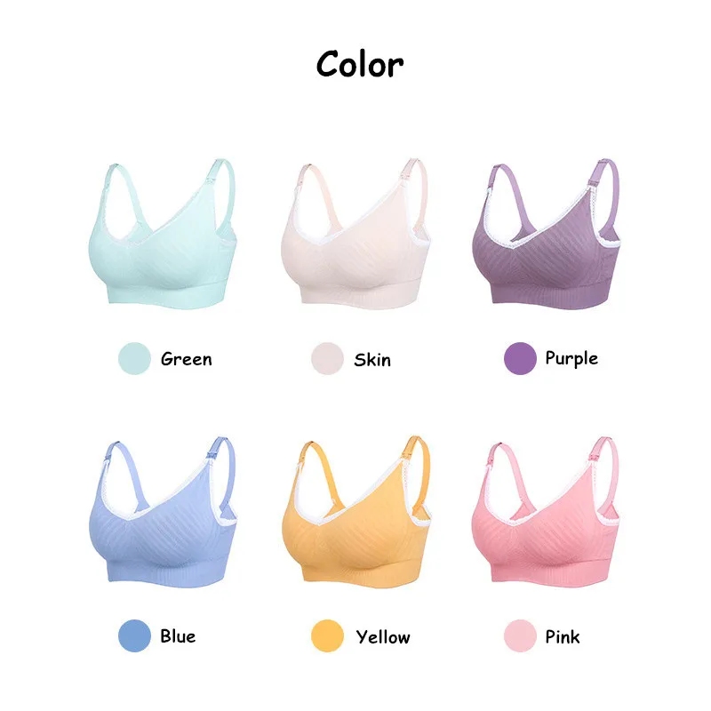 New Seamless Pregnant Nursing Bra Women One Piece Pad Breastfeeding Bras Anti-Sag Underwear