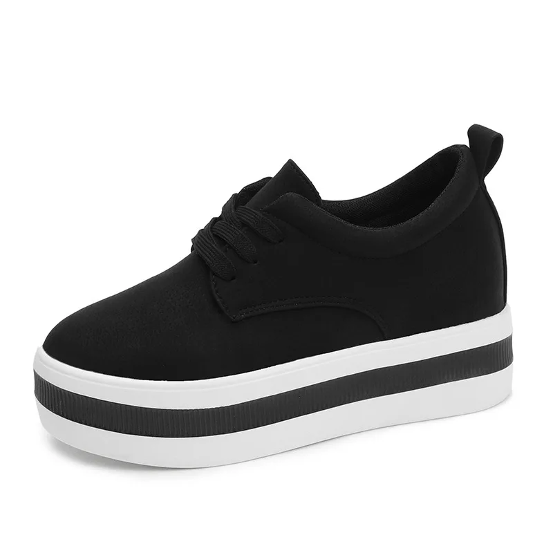 

Thick Bottomed Platform Shoes Women's 2018 Spring New Style Versatile Korean-style Extra High Casual Students