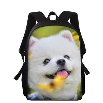 

HYCOOL Cute Pet Dog Print Women Men 15 Inch Backpack Unisex Laptop Bag Teenage Student School Book Bag Travel Storage Rucksack