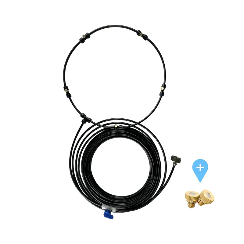 

Misting Fans For Outside Summer Cooling Patio Humidification 33FT Misting Hose Mister Fan Outdoor For Cooling With 5 Nozzles