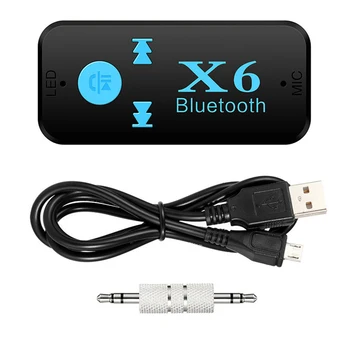 

3.5MM Jack AUX Audio MP3 Music Bluetooth Receiver Car Kit Wireless Handsfree Speaker Headphone Adapter Hands Free Calling