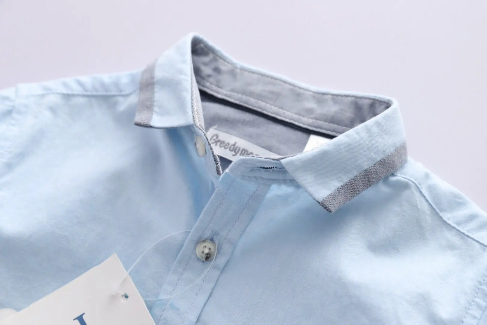 Однотонная рубашка для мальчиков; коллекция года; сезон весна; стиль; детская одежда; модная мягкая рубашка из чистого хлопка